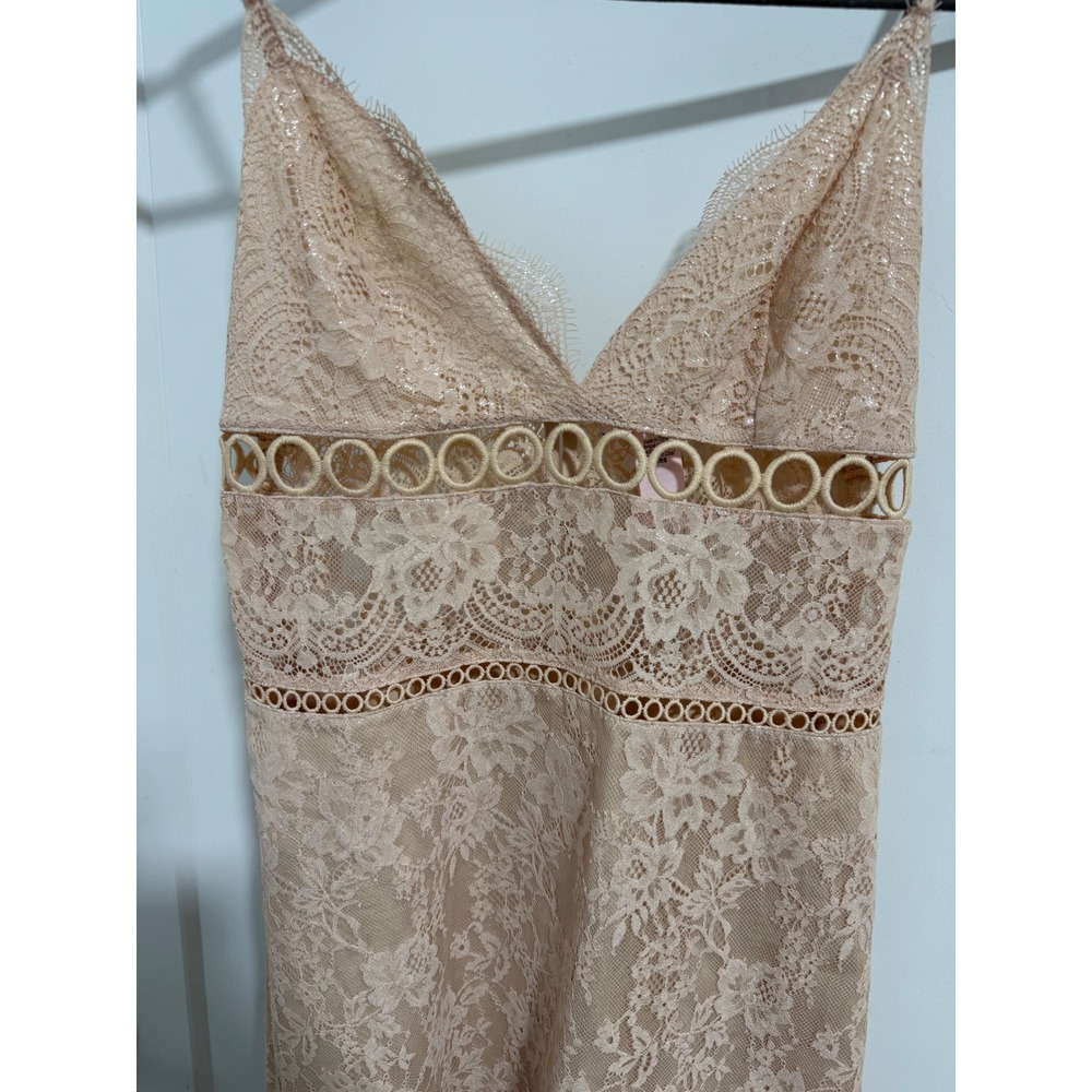 Victoria's Secret Slip Dress Lace Trimmed Cutout Waist Lingerie Medium - Picture 4 of 8
